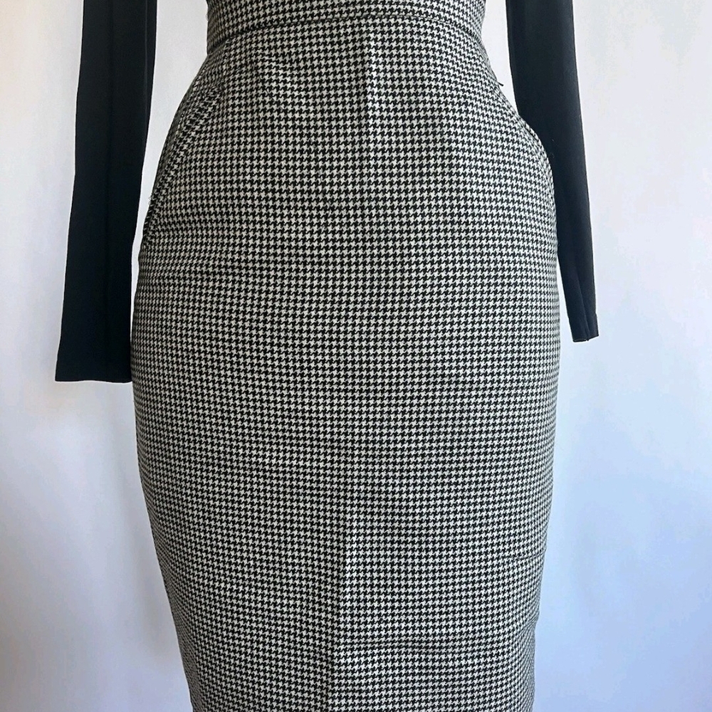 Yves Saint Laurent Rive Gauche Houndstooth Pencil Skirt size 4